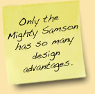 Only the Mighty Samson, Hammer Mill has so many design advantages